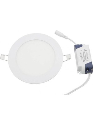Mikasso 9W Sıva Altı Panel Slim Spot Trafolu Beyaz Işık Iç Çapı 12CM Dış Çapı 15CMDIR Beyaz