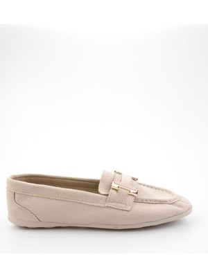 Bambi Bej  Kadın Loafer Ayakkabı K01542380772