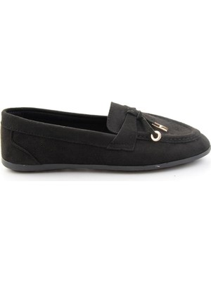 Bambi Siyah  Kadın Loafer Ayakkabı K01542380572