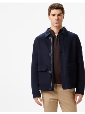 Nautica Erkek Lacivert Regular Fit Kaşe Ceket