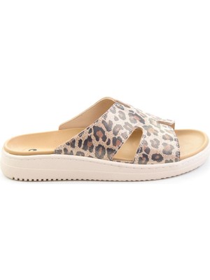 Bambi Leopar Hakiki Deri Kadın Terlik K04694025003