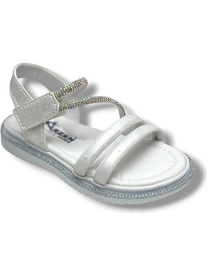 Arzen Bebe 221-26 Anatomik Taşlı Cırtlı Kız Çocuk Sandalet 26-30