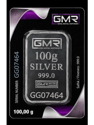 Gmr 100 Gram Külçe Gümüş