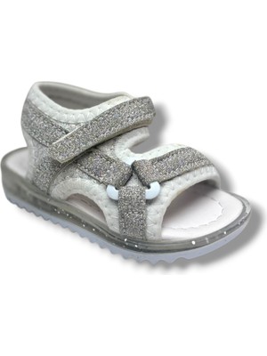 Arzen Bebe 224-26 Simli Cırtlı Anatomik Kız Bebek Sandalet 19-21