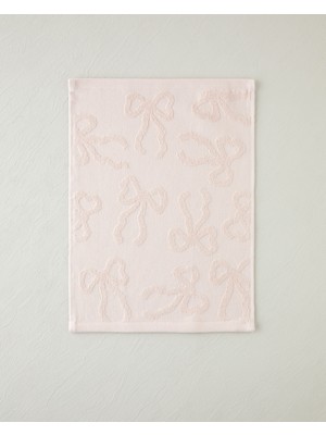 English Home Romance Ribbon Pamuk Jakarlı El Havlusu 30x40 cm Pudra