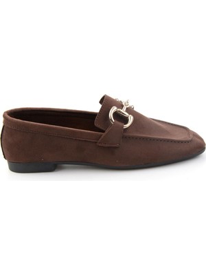 Bambi Kahve  Kadın Loafer Ayakkabı K01879251572