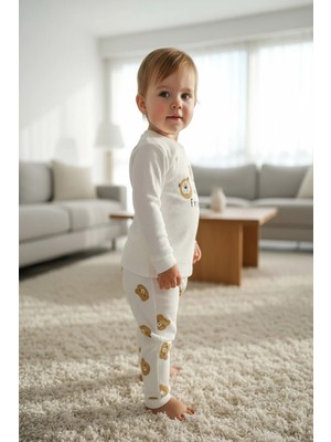 Aden Kids Raporlu Kumaş Desenli Çocuk Pijama Takımı