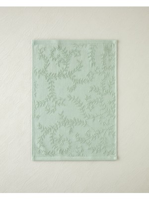 English Home Leafy Touch Pamuk Jakarlı El Havlusu 30x40 cm Yeşil