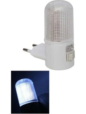 Mikasso Enerji Tasarruflu Silindir Kasa LED Gece Lambası (Duvar Lambası,açma-Kapama Düğmeli)