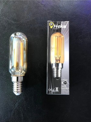 Mikasso E14 Duylu 4 Watt T25 Bal Cam 8,5 cm Avize Ampülü