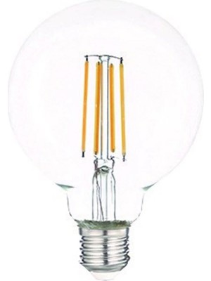 Mikasso CT-4354 6W E27 G95 3200K Günışığı Glop Uzun Flament LED Rustik Ampul