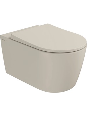 VitrA Metropole Round QuantumFlush 7910B422-0090 Asma Klozet, 56 cm, Mat Kum Beji