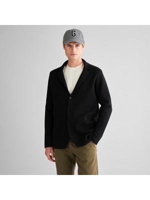 Gant Erkek Siyah Relaxed Fit Kruvaze Ceket