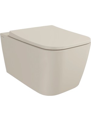 VitrA Metropole Square QuantumFlush 7906B422-0090 Asma Klozet, 56 cm, Mat Kum Beji