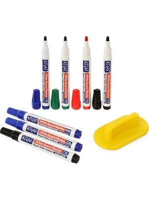 Özbience 8'li Beyaz Tahta Kalem ve Silgi Seti, Pratik ve Şık Yazım Araçları