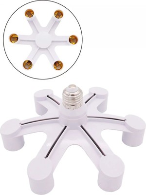 Mikasso E27 7lı Duy Çoğaltıcı - Lamba Duy Çoklayıcı - E 27 7 In 1 Ampul Duy Çoğaltma Studio Lamp