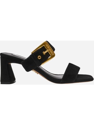 Steve Madden Toriann Black Sued Kadın Siyah Topuklu Terlik Toriann