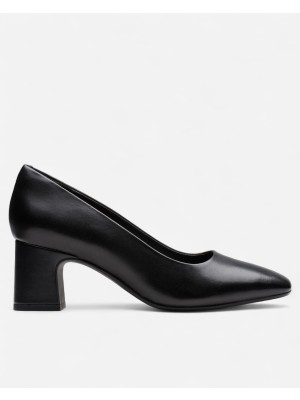 Clarks Fernie Court Black Leather, M; 3 Kadın Siyah Topuklu Ayakkabı 26183032