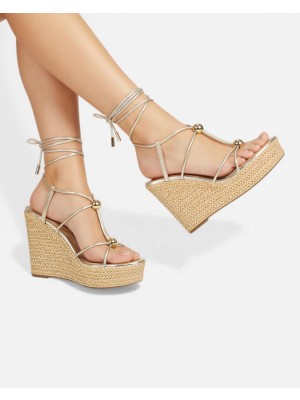 Steve Madden Tulym-R Gold Kadın Sarı Topuklu Sandalet Tulym-R