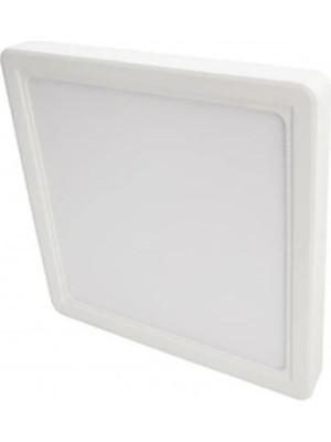 Mikasso 18W Kare Sıva Üstü LED Panel Armatür CT-5234 Plastik Kasa Beyaz Işık