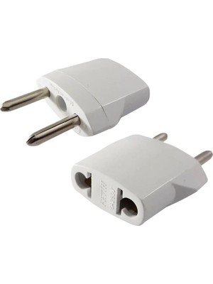 Mikasso Amerikan Priz Çevirici Fiş Dönüştürücü Mini Adaptör Beyaz