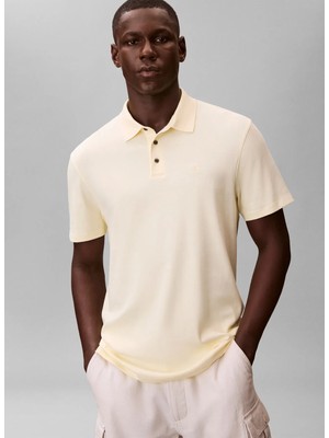 Calvin Klein Açık Sarı Erkek Polo T-Shirt LV04LB276GZRK_SS Supıma Chest Emb P