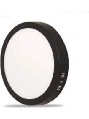 Mikasso 18W Panel S/ü Yuvarlak Siyah Kasa Beyaz Işık