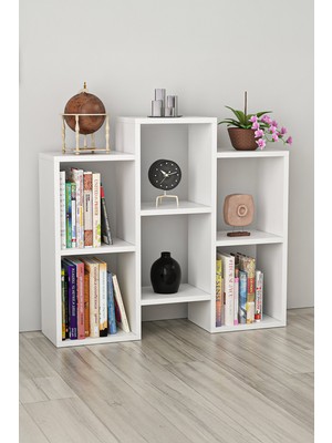 Favora Frez Kitaplık - Beyaz