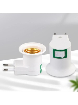Mikasso Yeni 2025 220 Volt Aç/kapa E27 Duylu Fiş Duylu Ampul Takılabilen Fiş Priz Anahtarlı Ampül Adaptörü