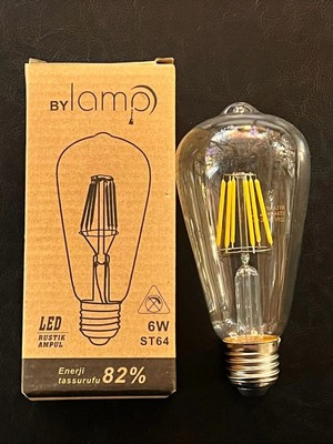 Mikasso 6 Watt E27 Duylu Şeffaf Camlı 3000 Kelvin Günışığı LED Rustik Ampul