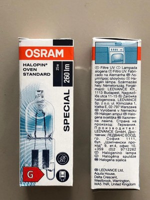 Mikasso G9 25W=260 Lümen Fırın Lambası