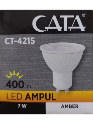 Mikasso Cata 5 Adet 7W Amber Çanak LED Ampul Gu 10 Ct 4215R