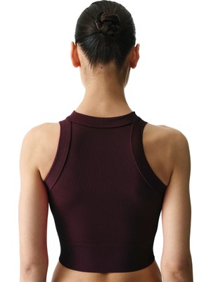 Penti Bordo Seamless Dikişsiz Halter Yaka Askılı Atlet