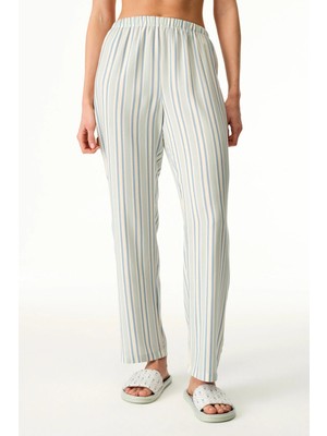 Penti Açık Yeşil Serenity Çizgili Pant Pijama Altı