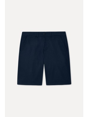 Mudo Erkek Lacivert Straight Fit Chino Şort