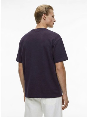 Calvin Klein Mor Erkek T-Shirt LV04LE211GCR1_SS 2 Tone Pıque Bunge