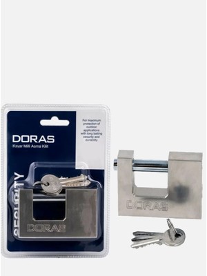 Mikasso 80 mm Kayar Milli Döküm Asma Kilit (Saten)