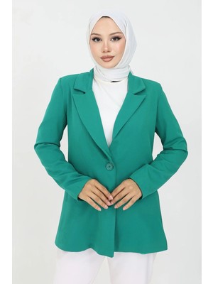 Missvalle Kadın Ceket Zümrüt M6146