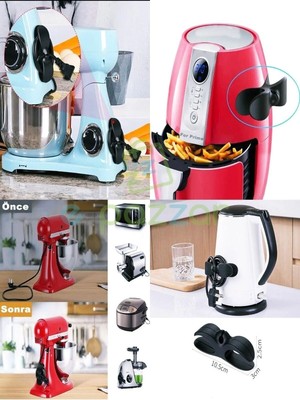 Mikasso 10 Adet Yapışkanlı Kablo Düzenleyici Airfriyer Mikser Kettle Fırın Şarj Pc Fiş Kablo Sarma Aparatı