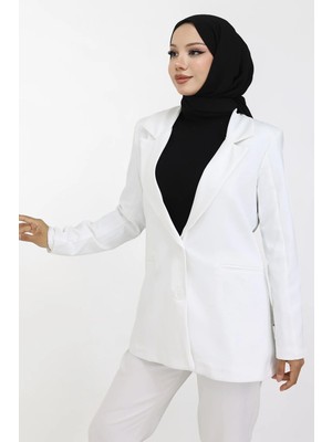 Missvalle Kadın Ceket Beyaz M6146