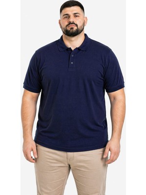 Castellotex Battal Boy Erkek Polo Yaka Kısa Kollu Basic Tişört Rahat Kalıp