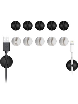 Mikasso Kablo Sabitleyici Çalışma Masa Altı Düzenleyici Klips Şarj Veri Mouse Kablo Saklayıcı Tutucu