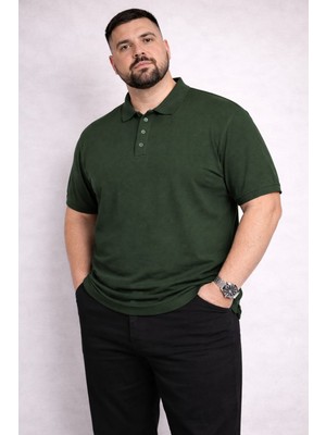 Castellotex Battal Boy Erkek Polo Yaka Kısa Kollu Basic Tişört Rahat Kalıp