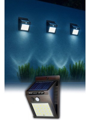 Mikasso Solar Güneş Enerjili 122 Ledli Hareket Sensörlü Bahçe Balkon Aydınlatma Sokak Lambası