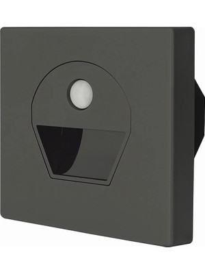 Mikasso CT-5170 1W Sensörlü Koridor LED Aydınlatma Siyah Renk Fotoselli Duvar Armatürü 6400K Beyaz Işık