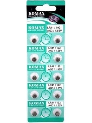 Hereveoyuncak Ag3 Saat Pili - Düğme Pil 10LU Paket LR41/192 1.55V