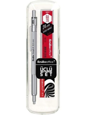 Scrikss Kurşun Gri Graph-x 0.5 mm Kalem Silgi Uç Seti