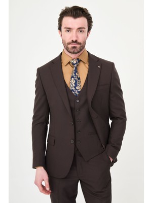 MCR Düz Slim Fit Mono Yaka Erkek Takım Elbise