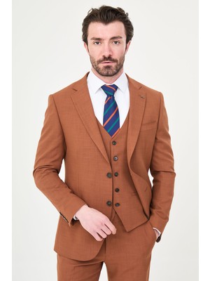 MCR Düz Slim Fit Mono Yaka Erkek Takım Elbise