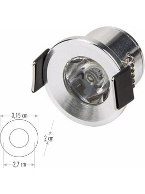 Mikasso Yıldız Satin Gömme Spot Armatürü CT-5270 S 6400 K (Beyaz Işık)